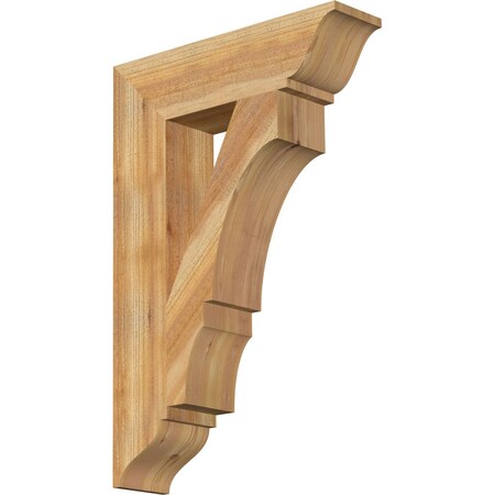 Ekena Millwork Balboa Traditional Rough Sawn Bracket, Western Red Cedar, 6"W x 24"D x 36"H BKT06X24X36BOA01RWR